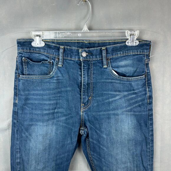 Levi's Jeans Pants Men's Size W34 L30 Blue Button Zip Pockets Flat Front - Picture 2 of 7